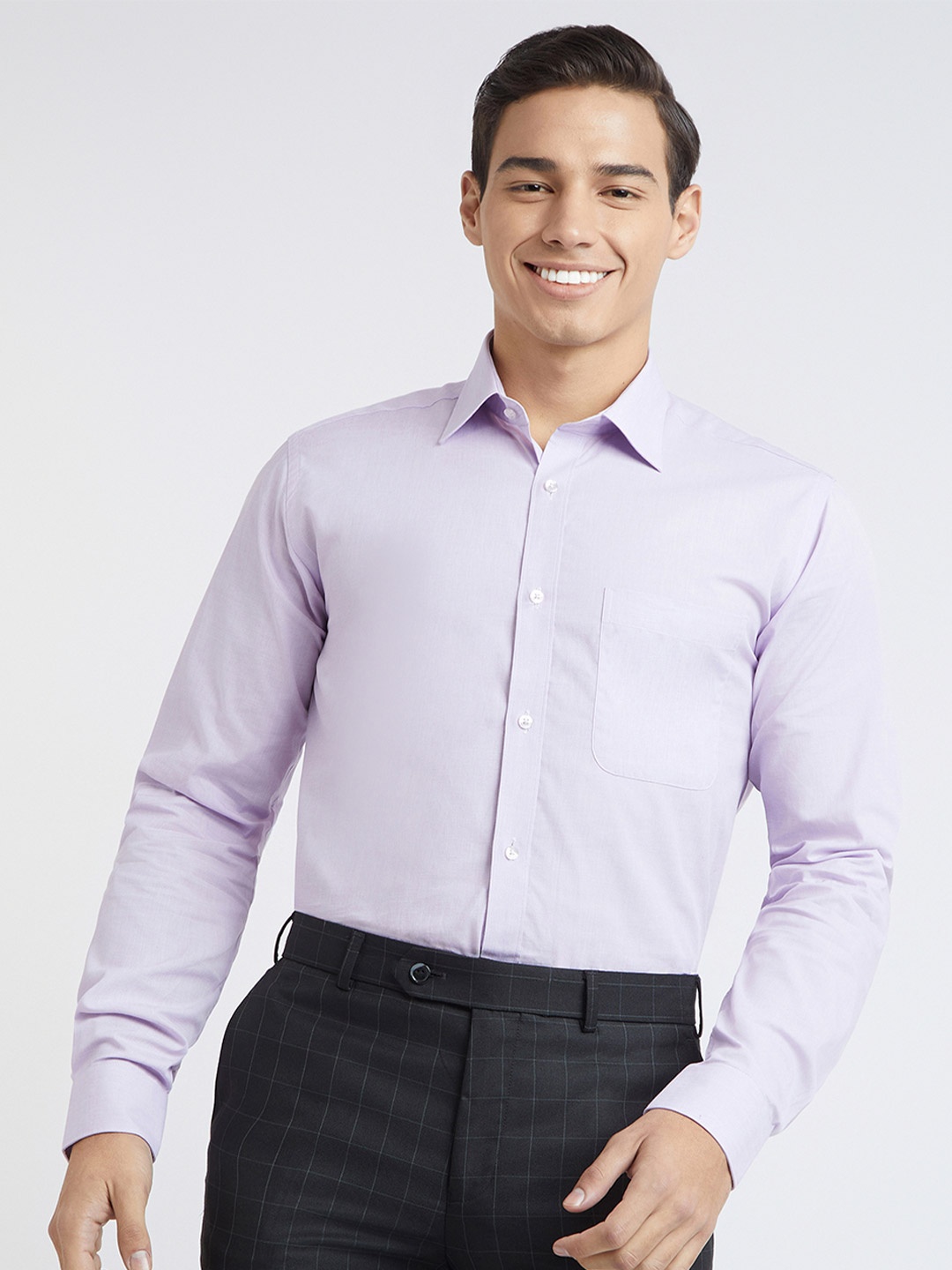 

Raymond Pure Cotton Slim Fit Formal Shirt, Lavender