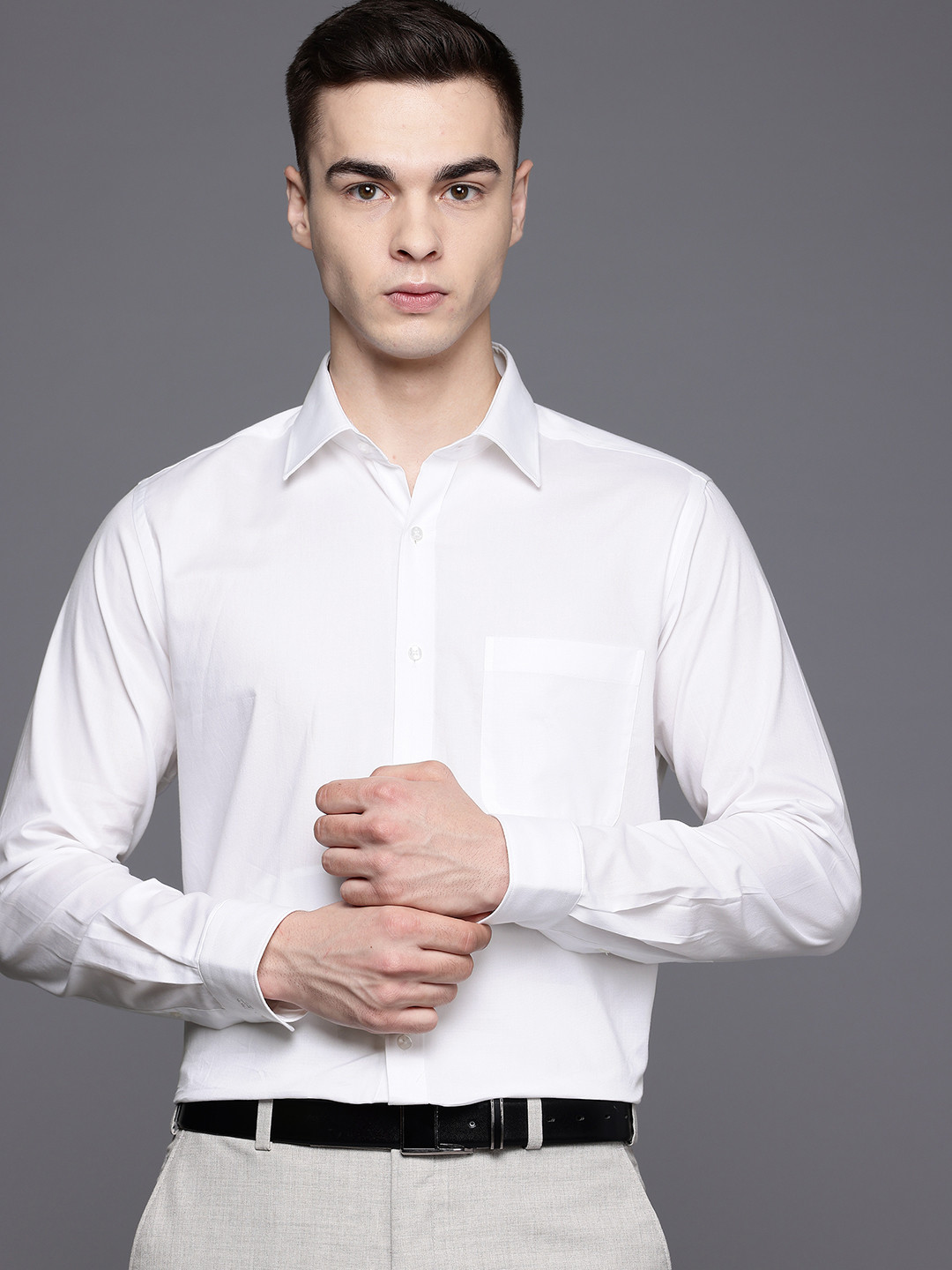 

Raymond Pure Cotton Slim Fit Formal Shirt, White