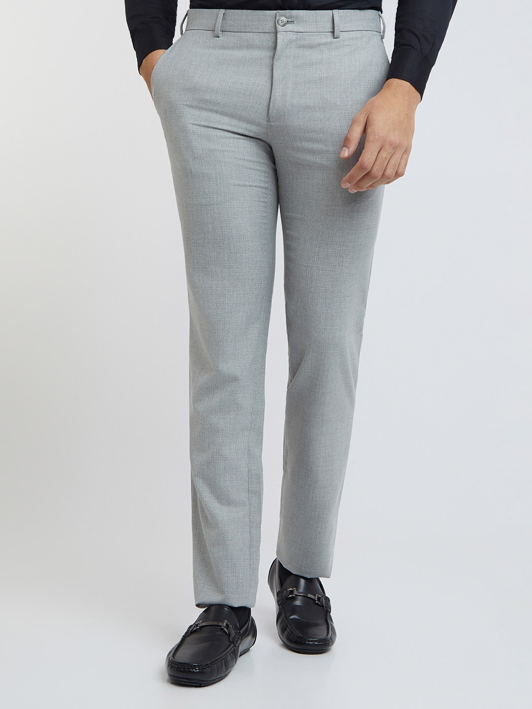 

Raymond Men Slim Fit Formal Trousers, Grey