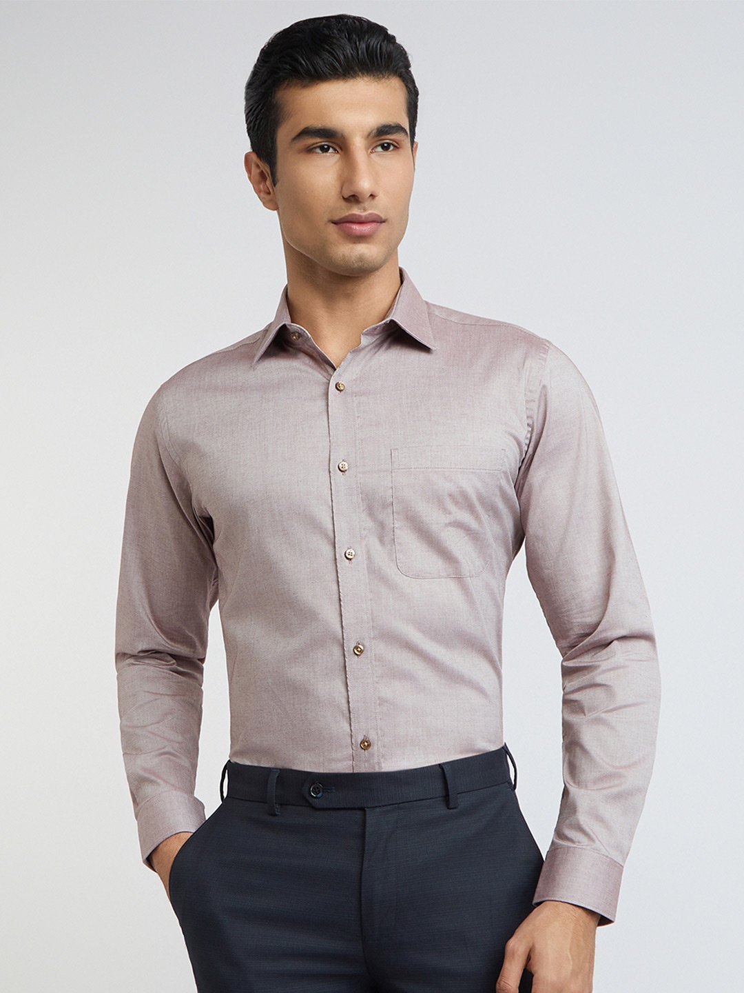 

Raymond Slim Fit Opaque Formal Shirt, Taupe