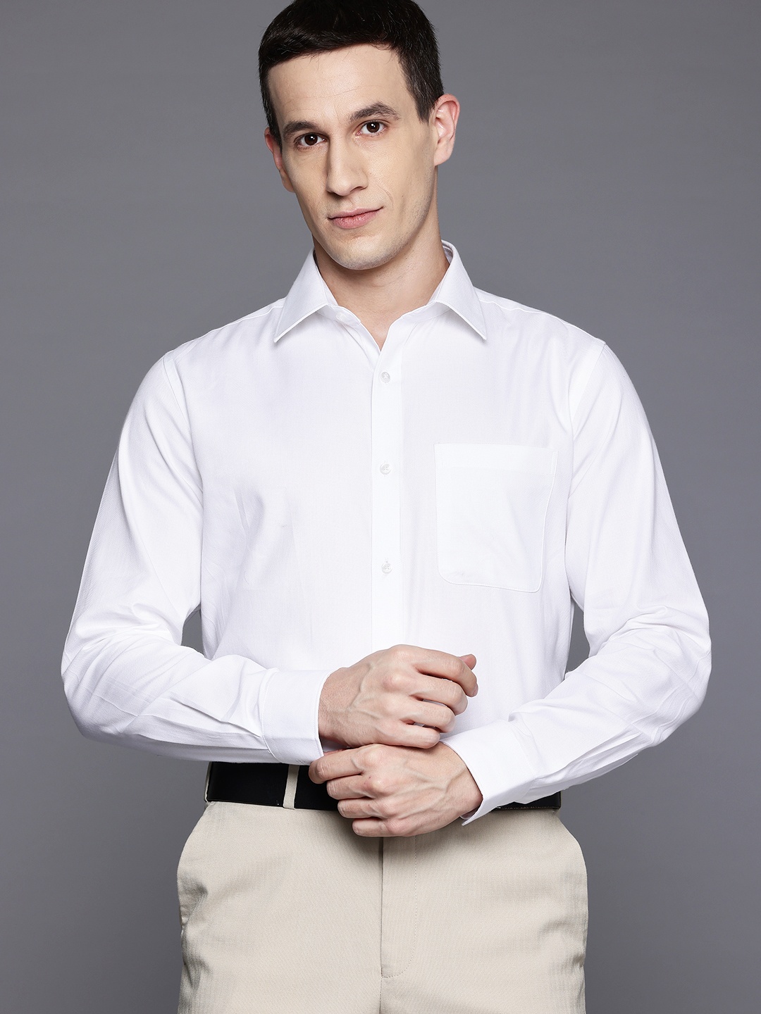 

Raymond Pure Cotton Slim Fit Formal Shirt, White