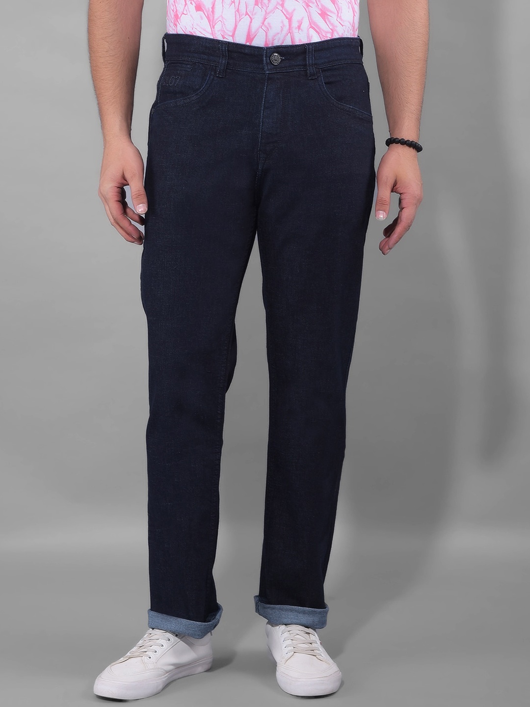 

Canary London Men Smart Straight Fit Stretchable Jeans, Blue