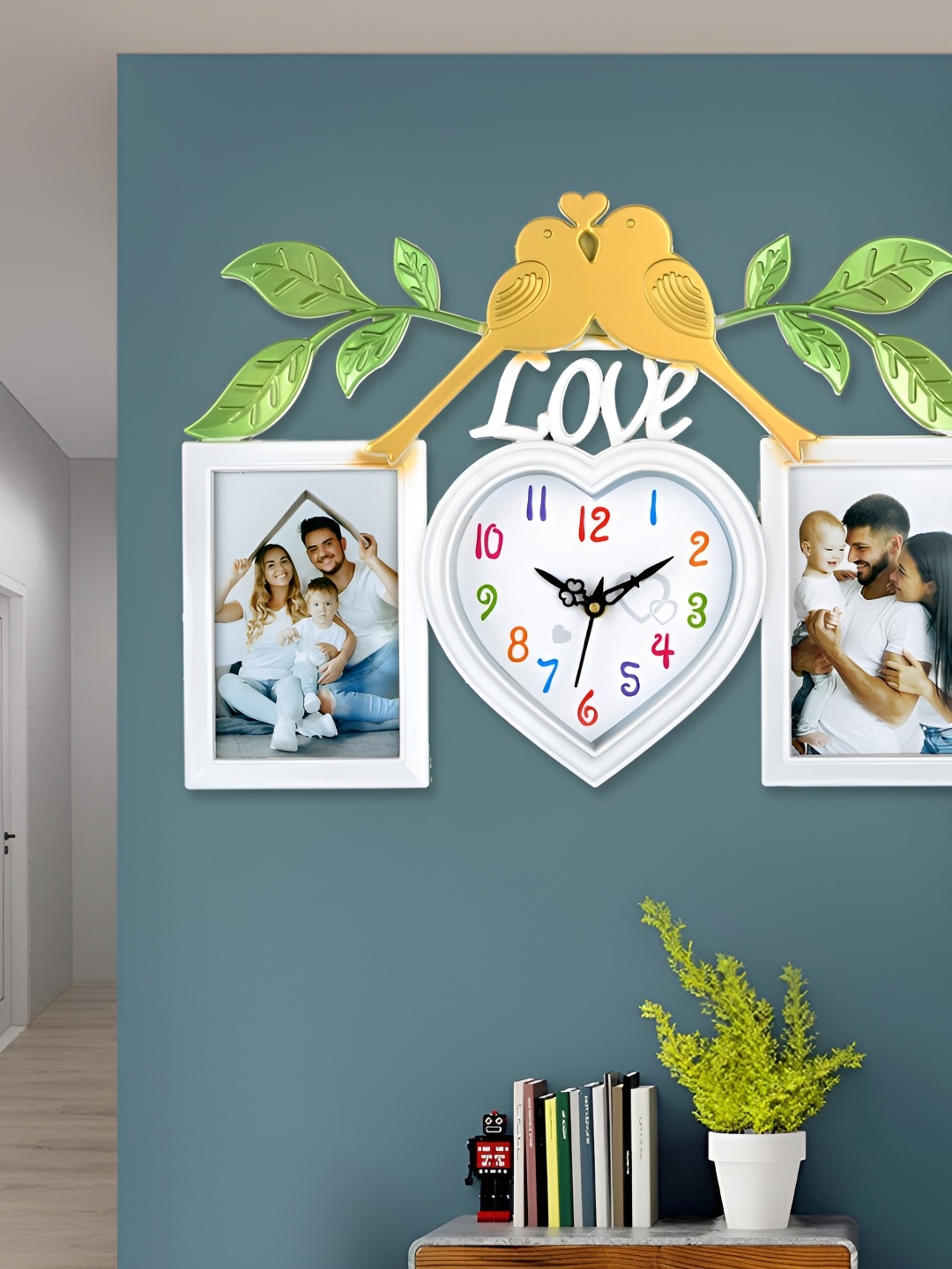 

Attractionz White Heart Shaped Analogue Wall Clock