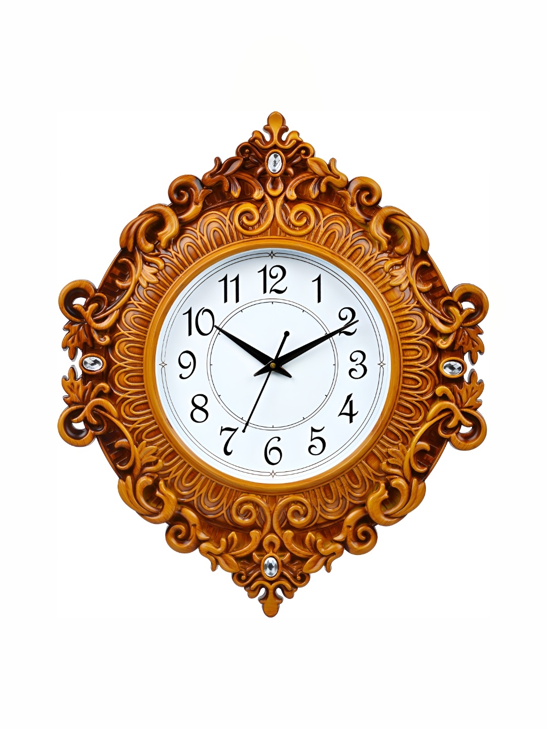 

Attractionz Beige Textured Analogue Round Wall Clock