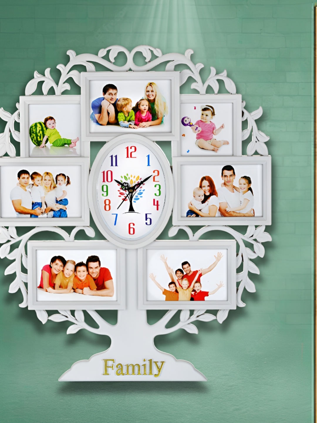 

Attractionz White Oval Contemporary Wall Clock