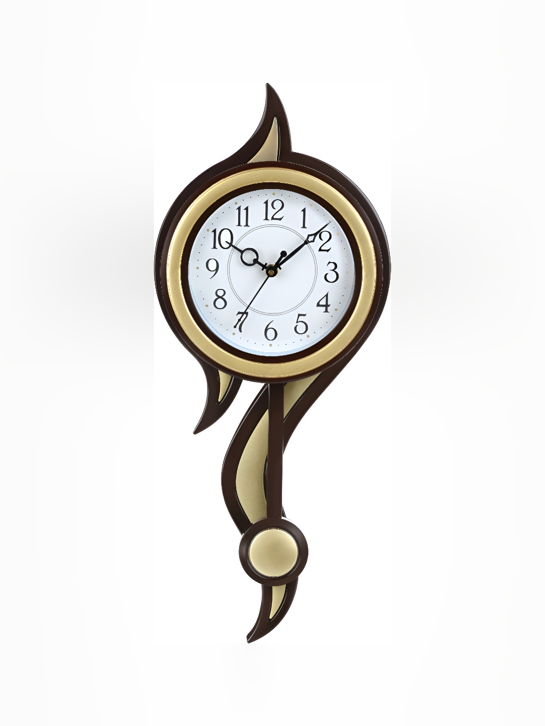 

Attractionz HorseHead Gold-Toned & Brown Analogue Round Pendulum Wall Clock