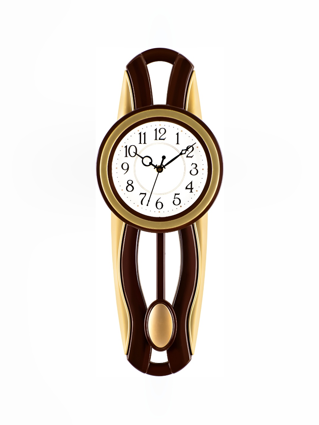

Attractionz Gold-Toned Round Contemporary Wall Clock