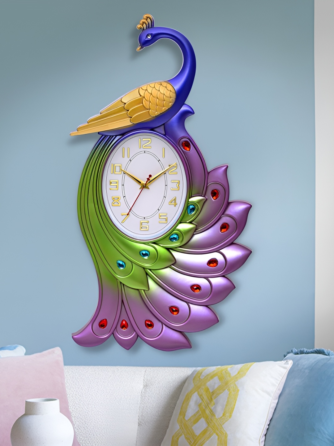 

Attractionz Purple Contemporary Analogue Oval Wall Clock