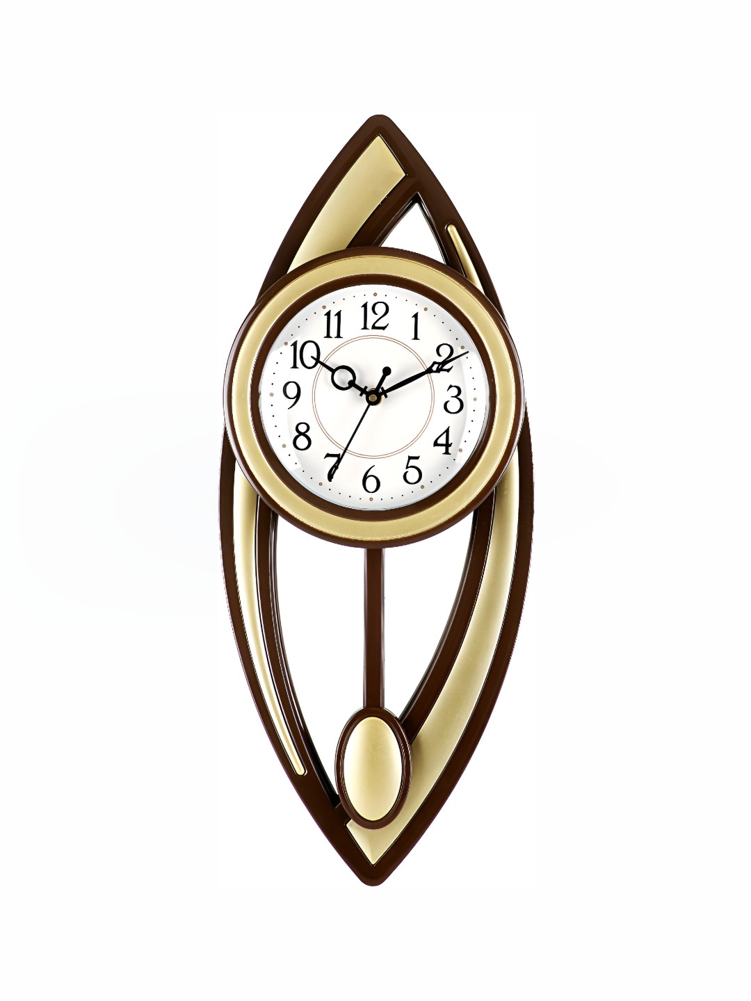 

Attractionz Gold-Toned Contemporary Analogue Round Wall Clock
