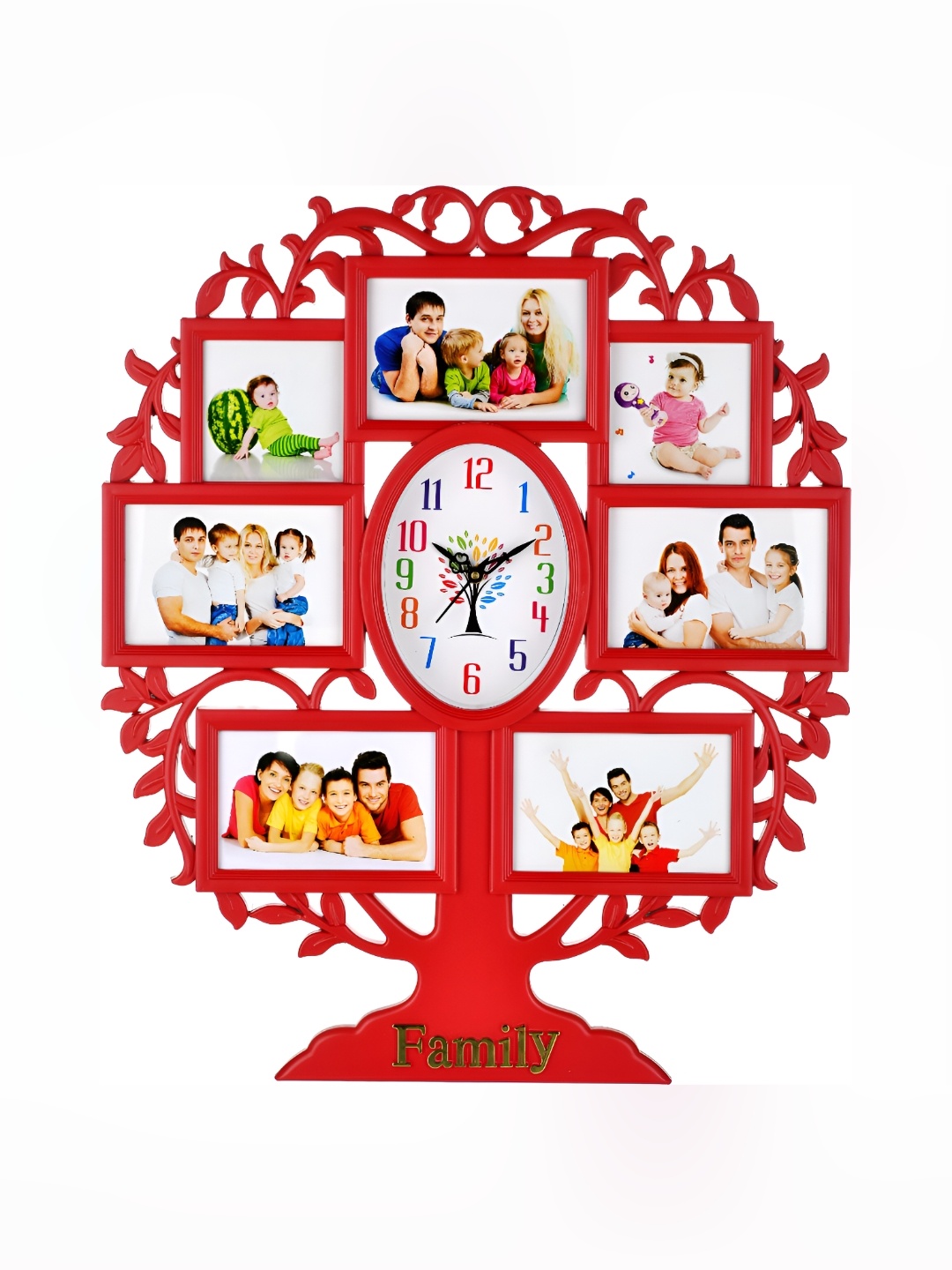 

Attractionz Red & White Contemporary Wall Clock