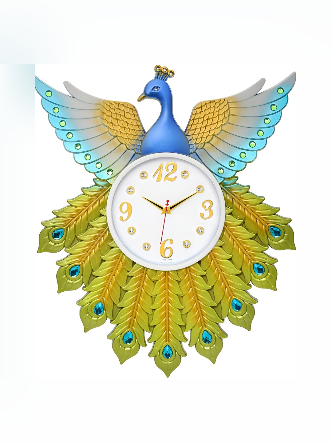 

Attractionz Yellow & Blue Analogue Round Wall Clock