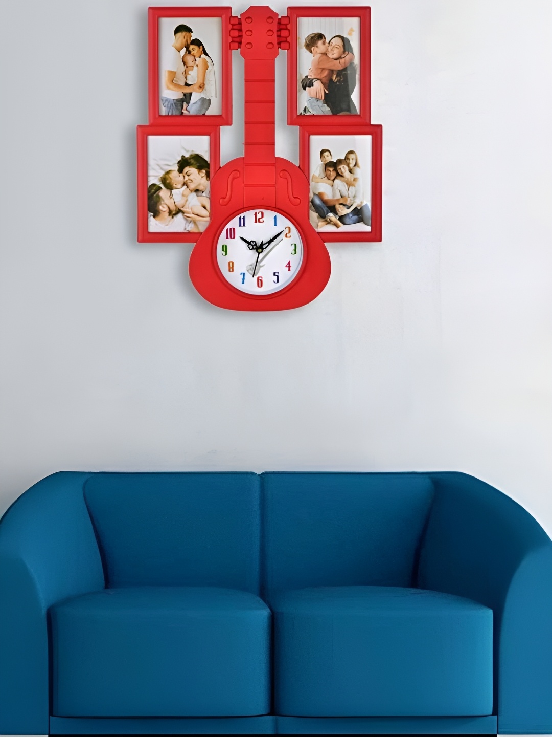 

Attractionz Red & White Textured Contemporary Wall Clock