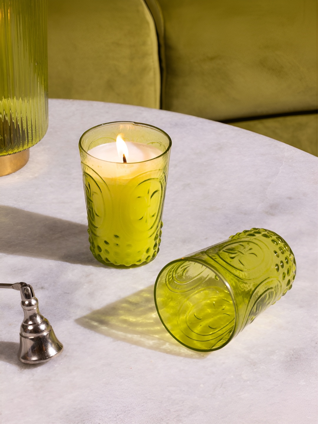 

Artstory Ventures Green Pillar Candle