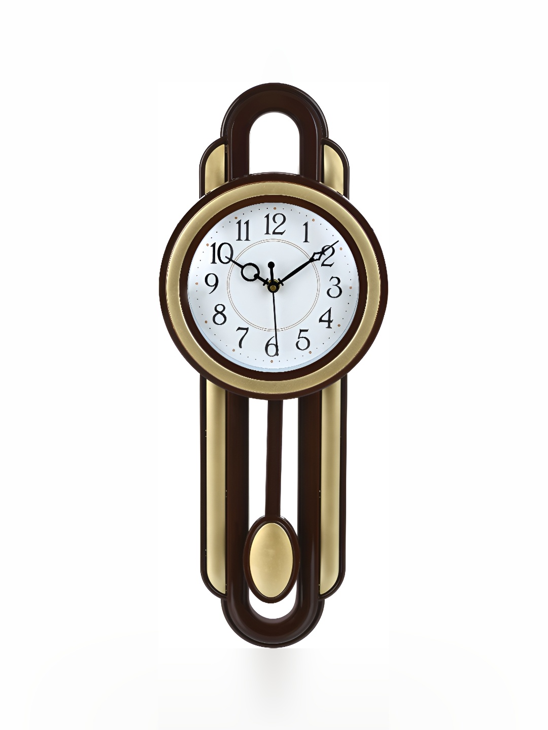 

Attractionz Gold-Toned Round Shaped Analogue Wall Clock