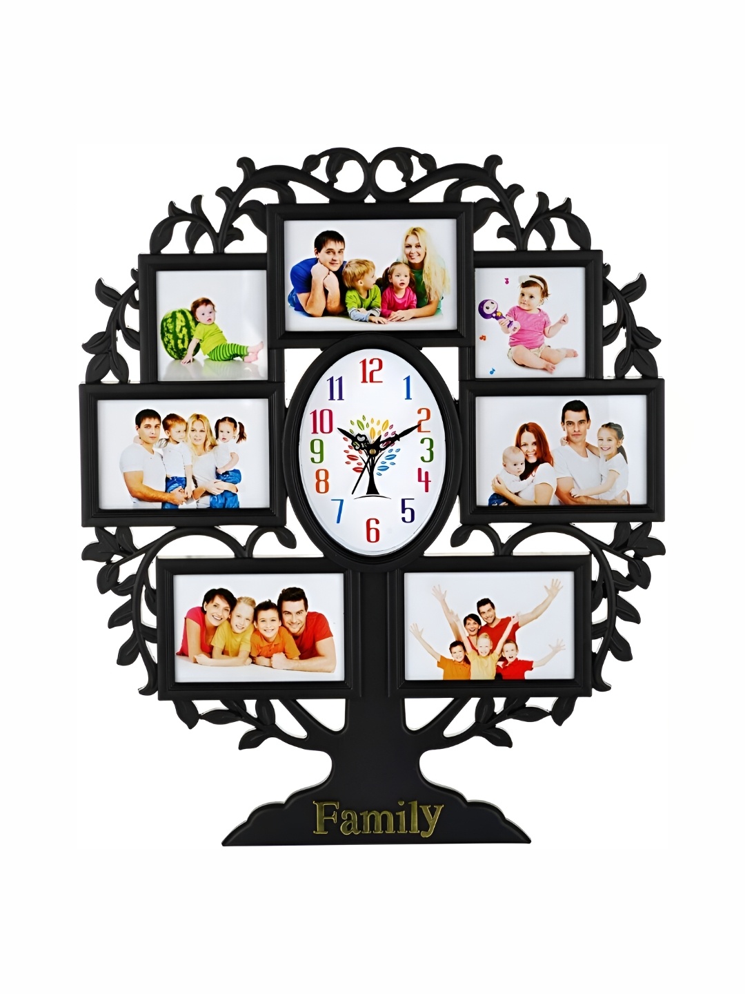 

Attractionz Black & White Contemporary Oval Shaped Wall Clock