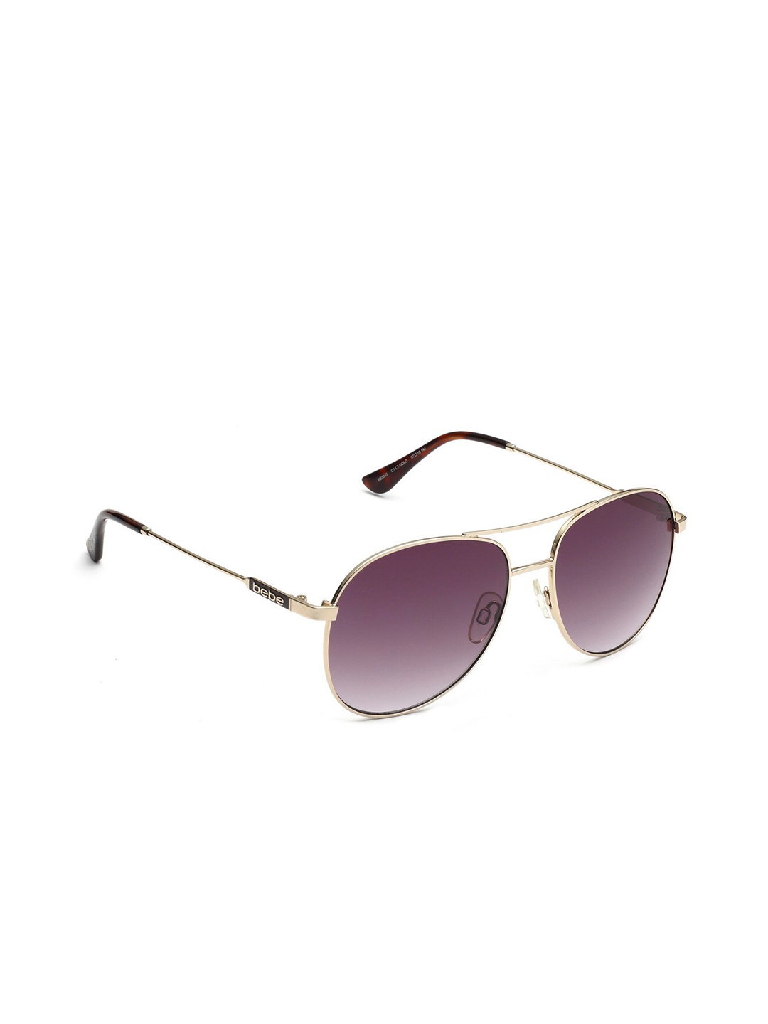 

bebe Women Square Sunglasses with UV Protected Lens, Purple