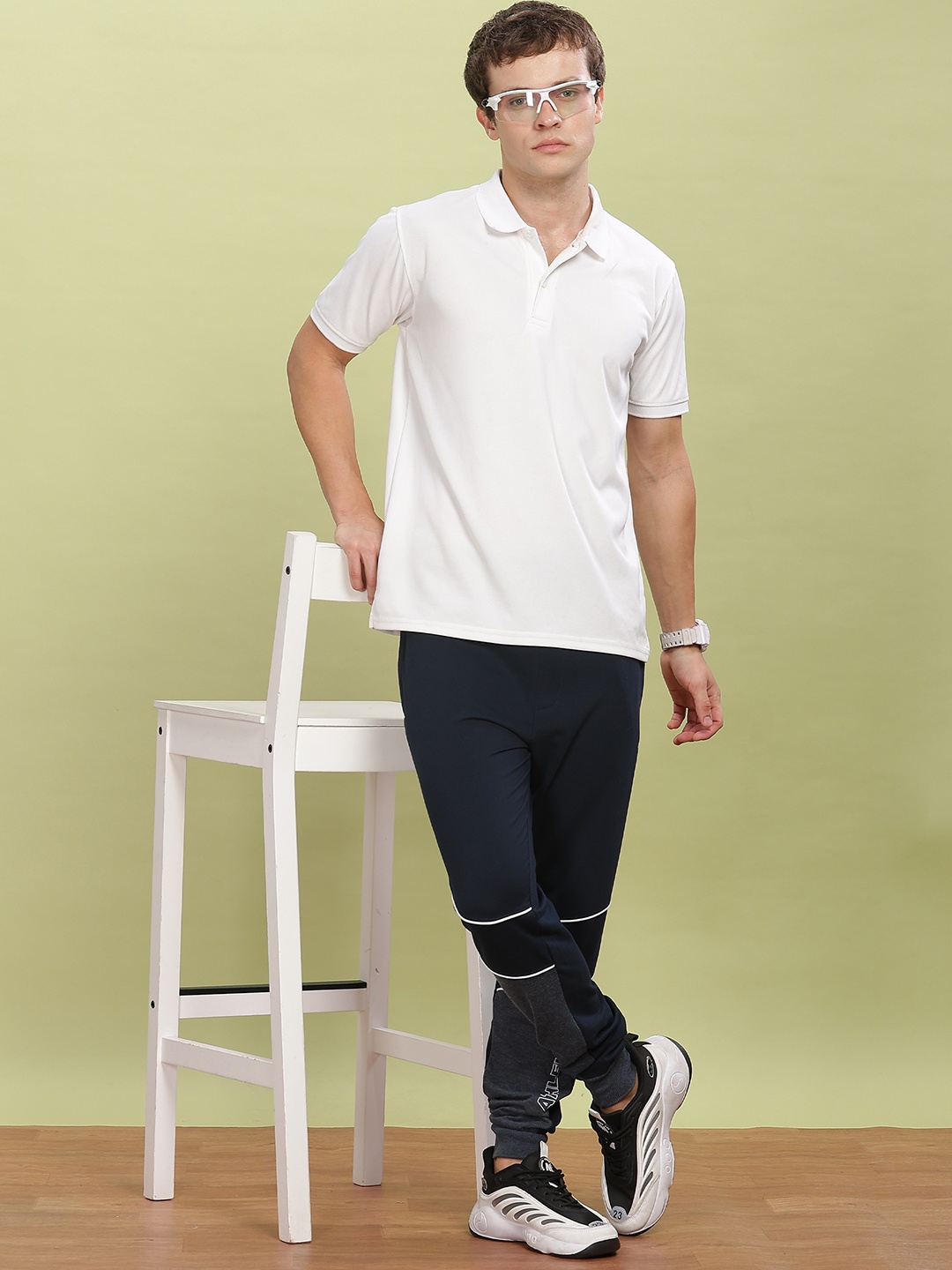 

Force NXT Men Dry Fit Cotton Slim Fit Joggers, Navy blue
