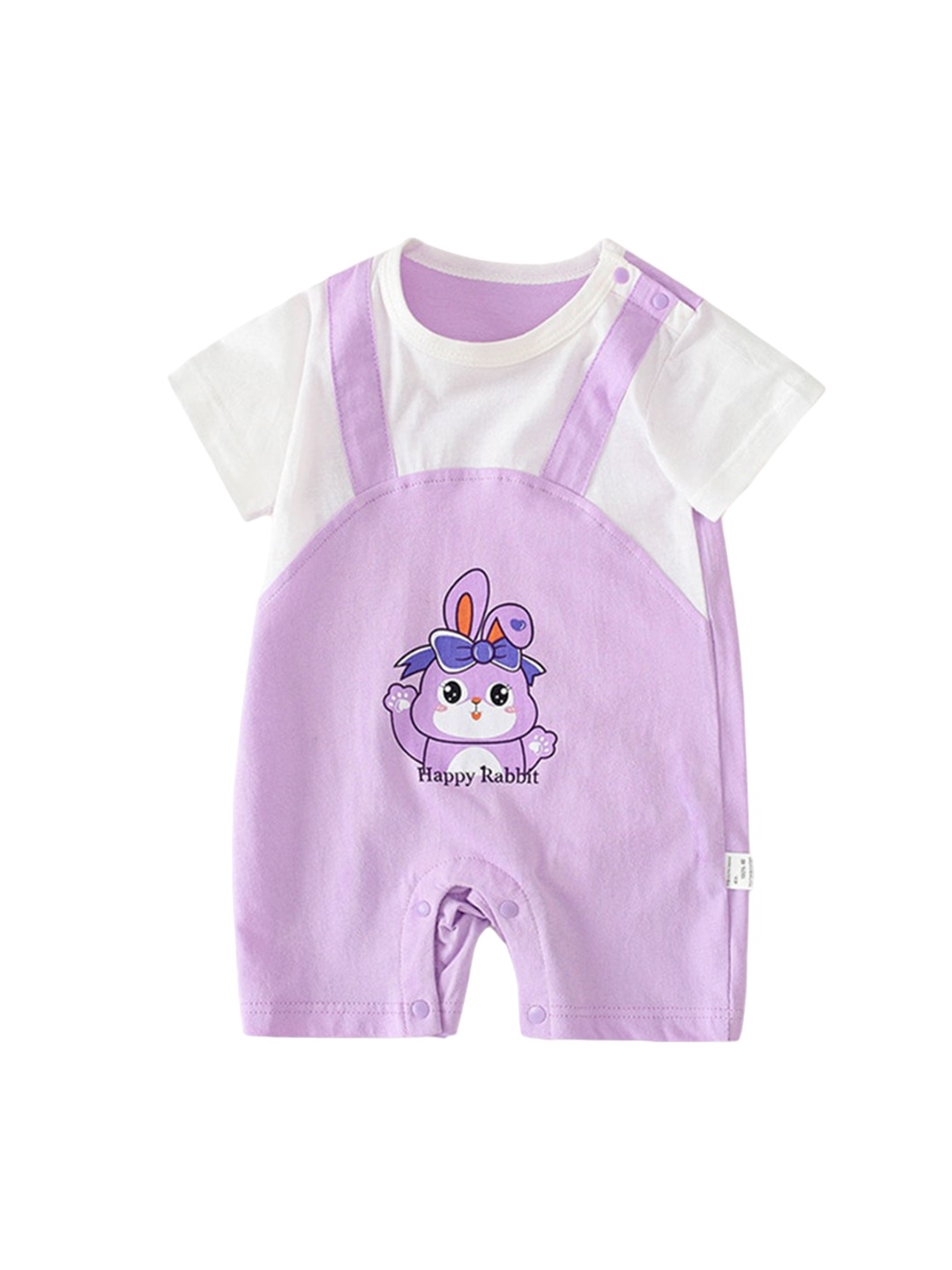 

StyleCast x Revolte Infants Girls Printed Cotton Rompers, Purple