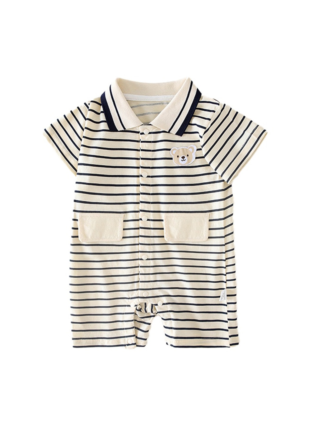 

StyleCast x Revolte Infant Boys Printed Cotton Romper, Black