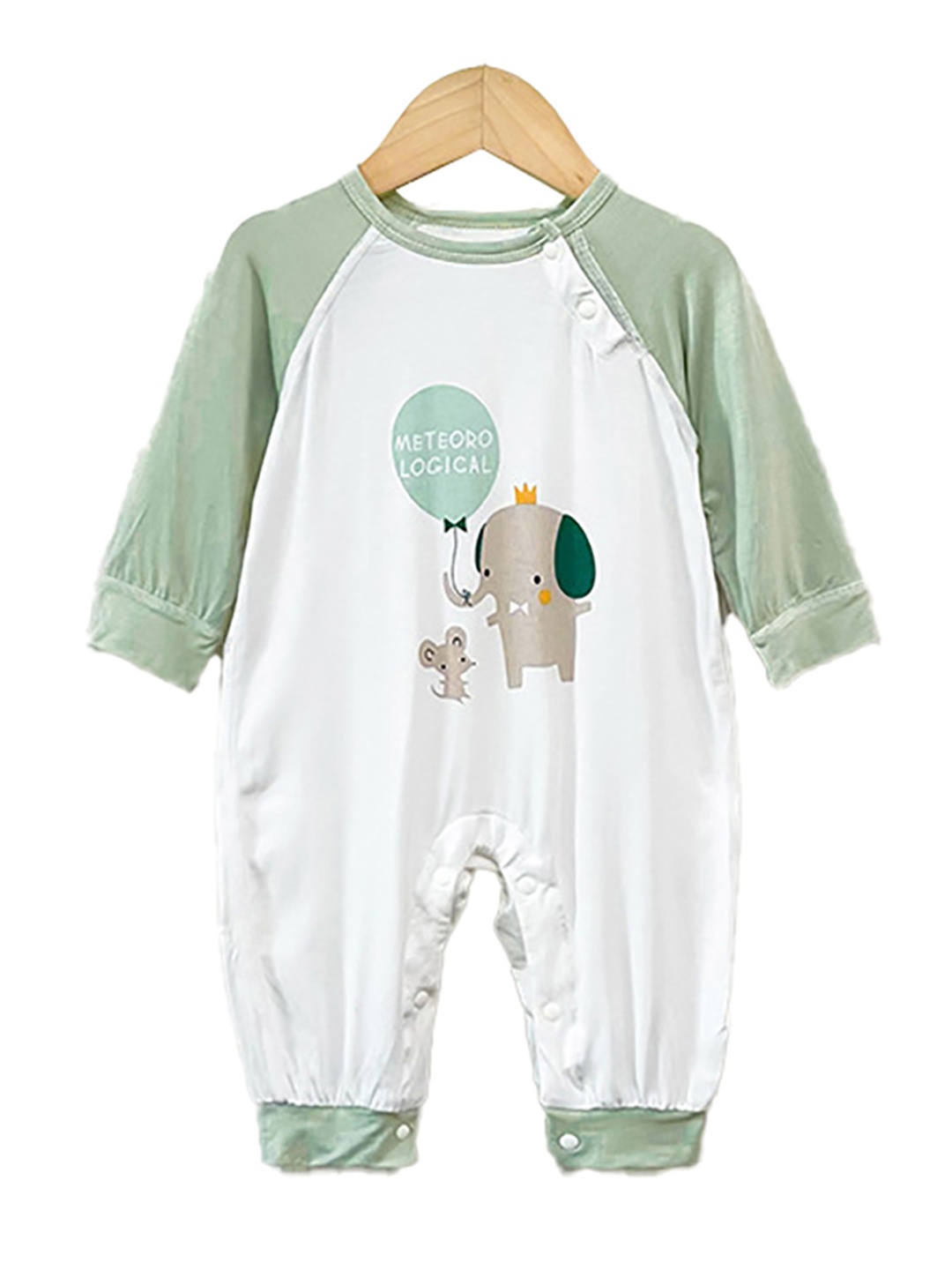 

StyleCast x Revolte Infants Boys Printed Rompers, Green