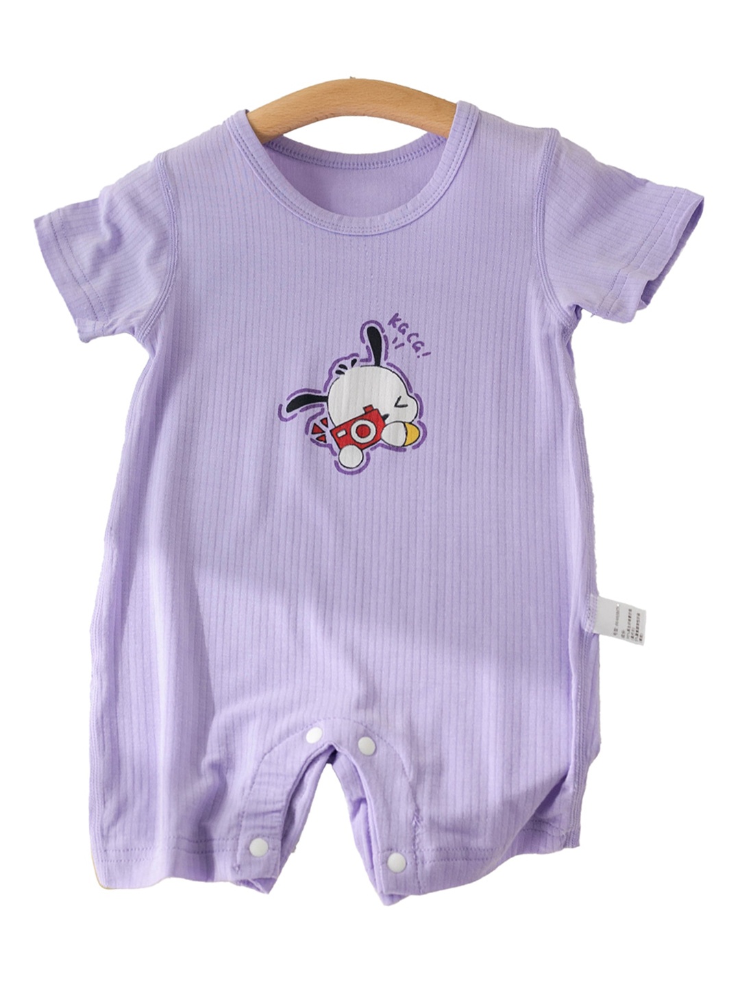 

StyleCast x Revolte Boys Graphic Printed Round Neck Cotton Rompers, Purple