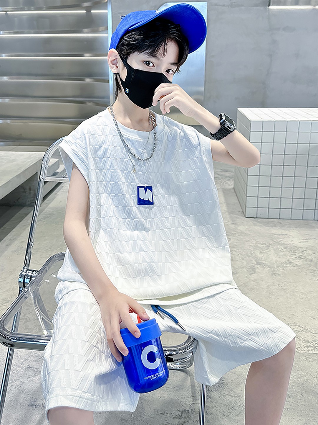 

StyleCast x Revolte Boys T-shirt with Shorts, White