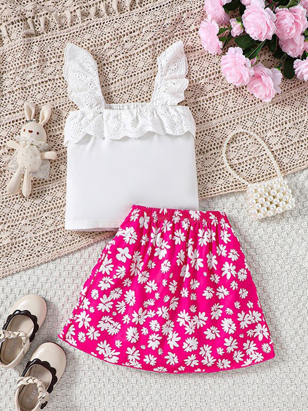 

StyleCast x Revolte Girls Top with Skirt, Pink