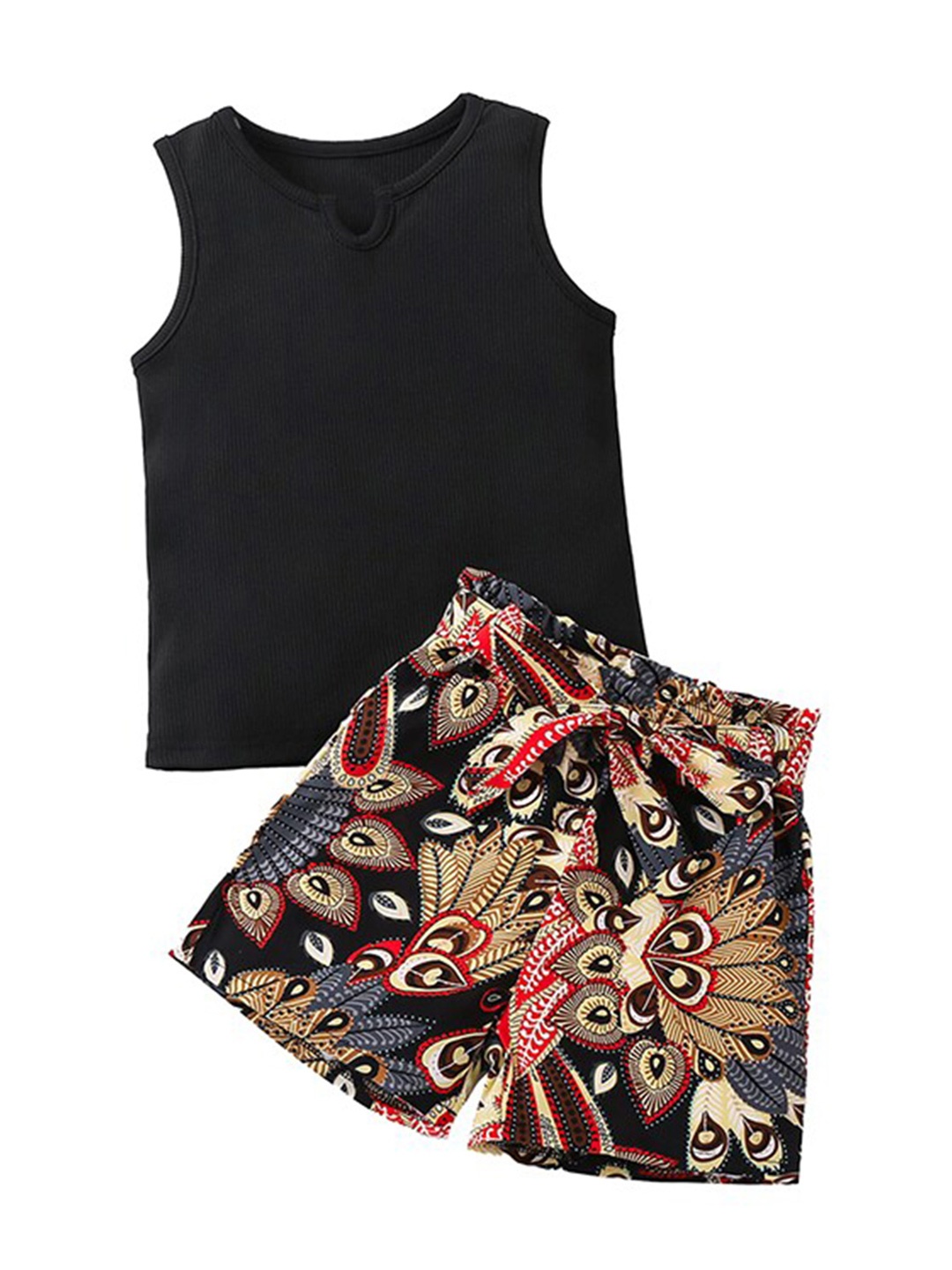 

StyleCast x Revolte Girls Round Neck Top with Shorts, Black