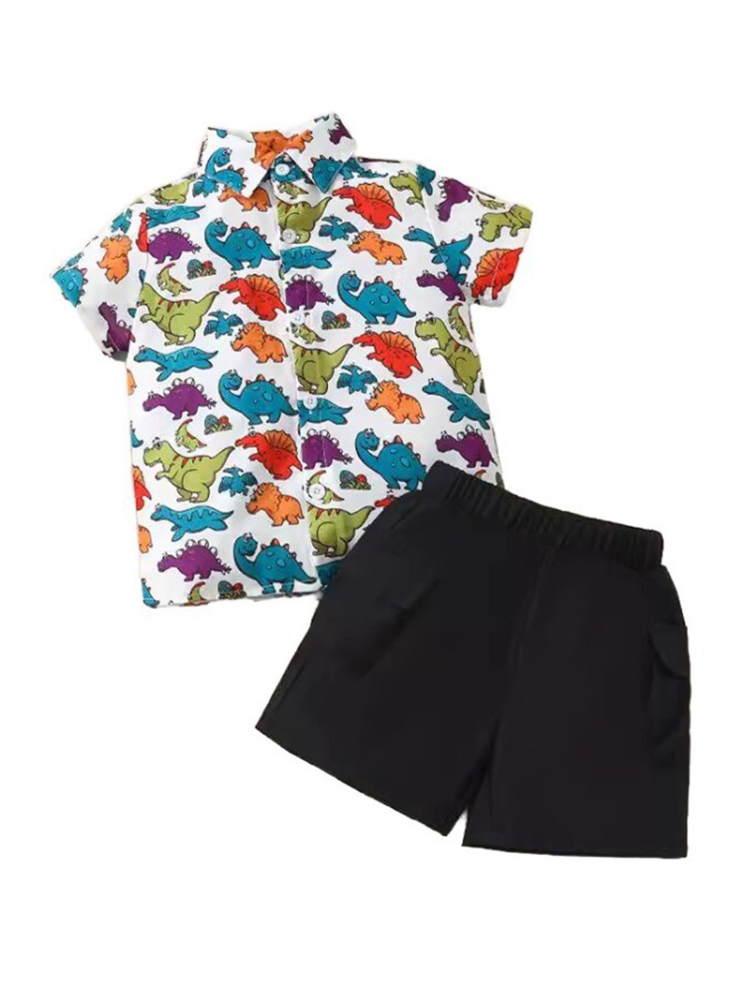 

StyleCast x Revolte Boys White & Blue Printed Shirt with Shorts