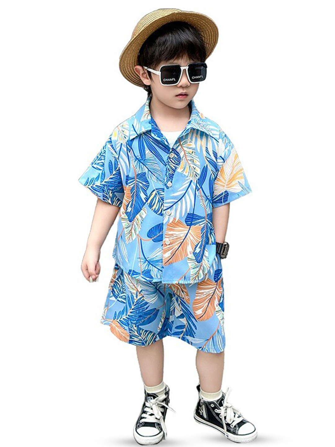 

StyleCast x Revolte Boys Printed Shirt with Shorts, Blue