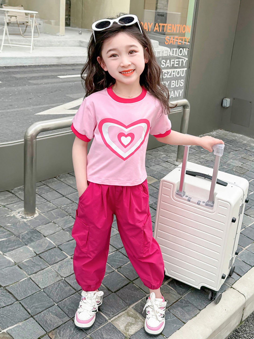 

StyleCast x Revolte Girls Printed Top With Pyjamas, Pink