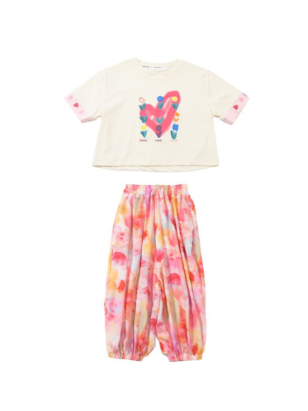 

StyleCast x Revolte Girls Printed Top with Pyjama, Pink