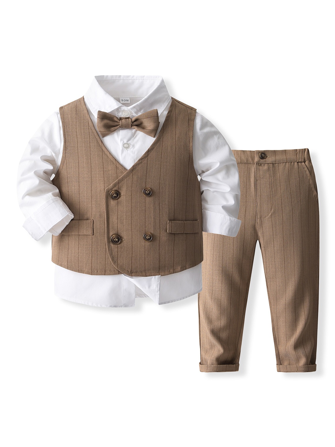 

StyleCast x Revolte Boys Striped 3-Piece Party Suits, Khaki