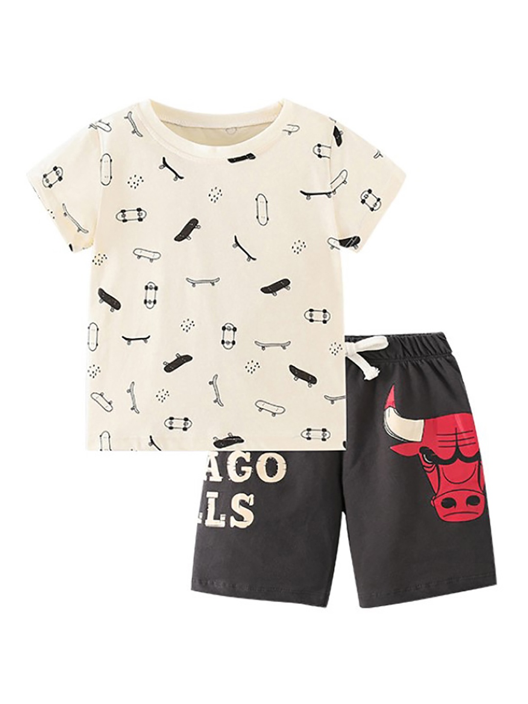 

StyleCast x Revolte Boys Printed T-shirt with Shorts, Beige