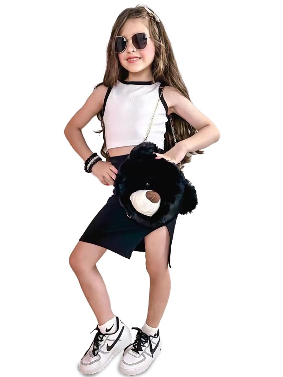 

StyleCast x Revolte Girls Top With Skirt, Black