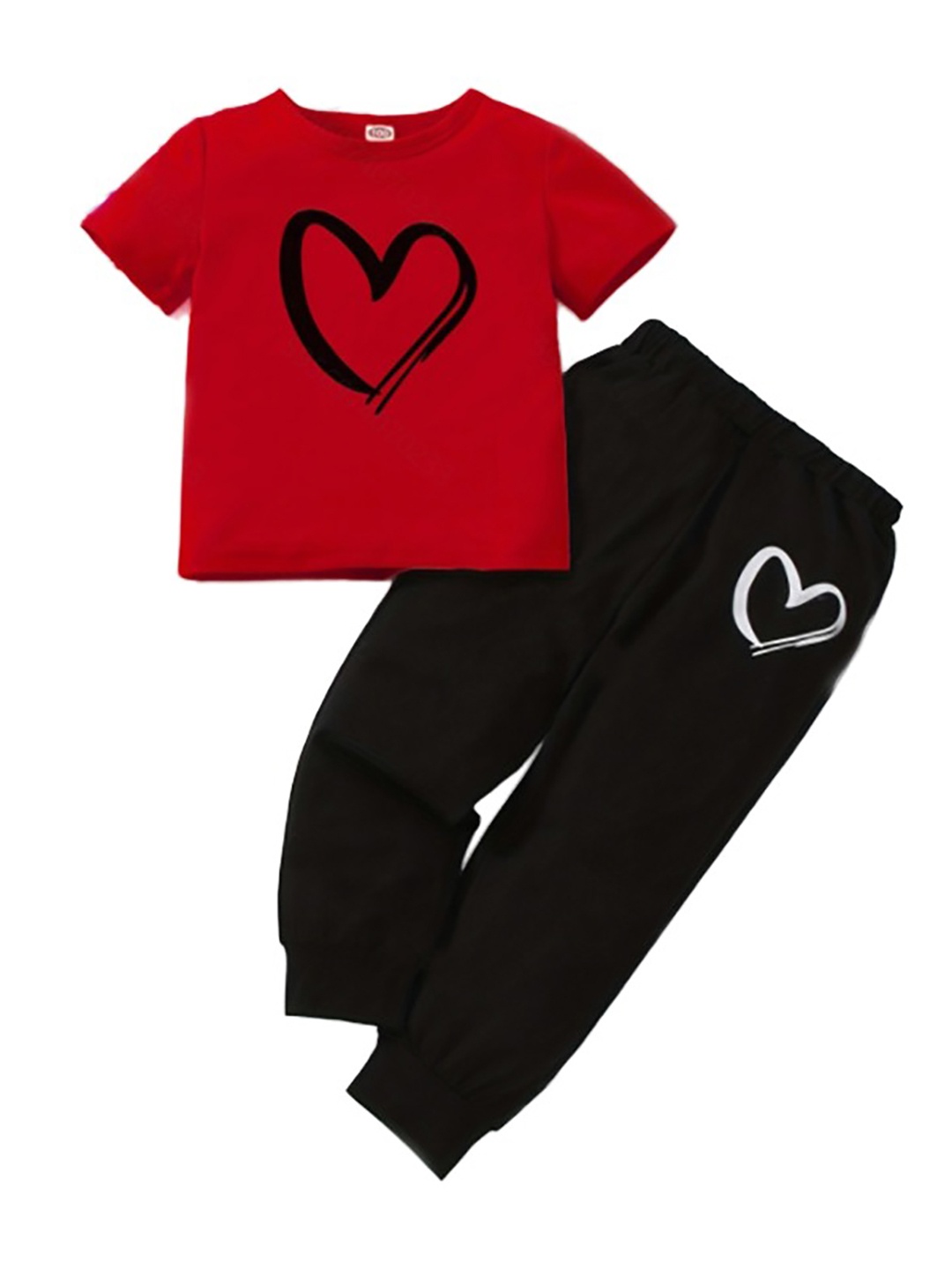 

StyleCast x Revolte Girls Red & Black Printed Pure Cotton T-shirt with Pyjamas