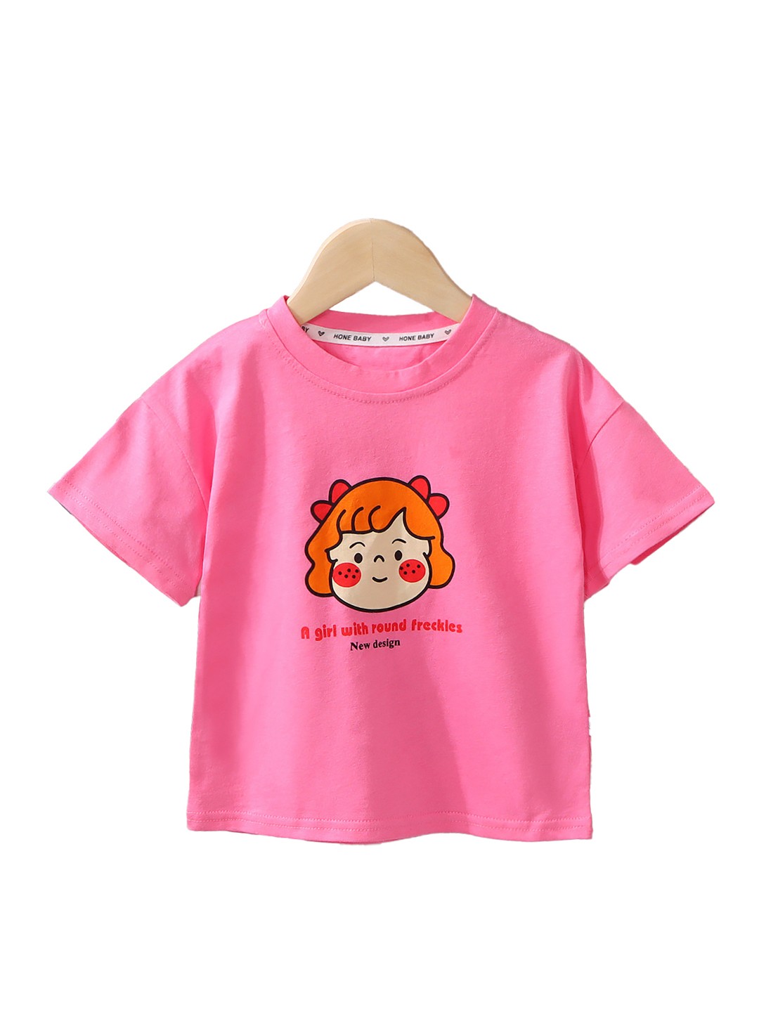 

StyleCast x Revolte Girls Printed Round Neck Long Sleeves Cotton T-shirt, Pink