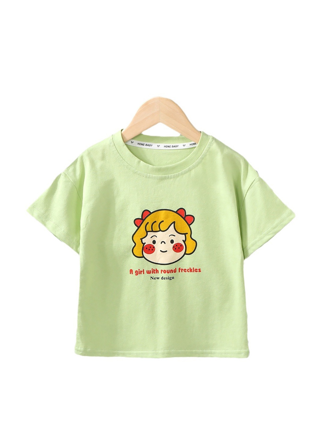 

StyleCast x Revolte Girls Graphic Printed Round Neck Cotton Casual T-shirt, Green