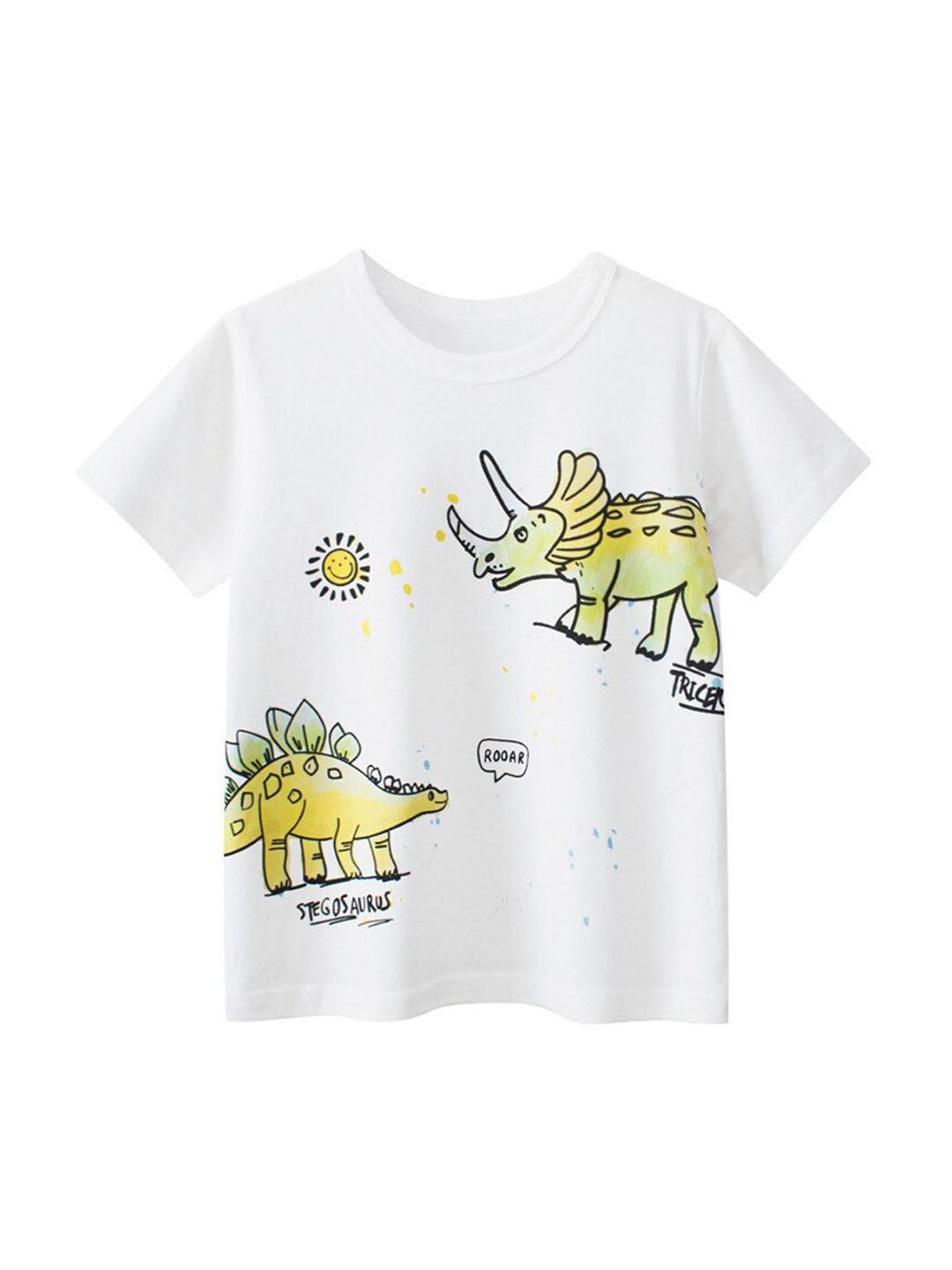 

StyleCast x Revolte Boys Graphic Printed Round Neck Cotton Casual T-shirt, White