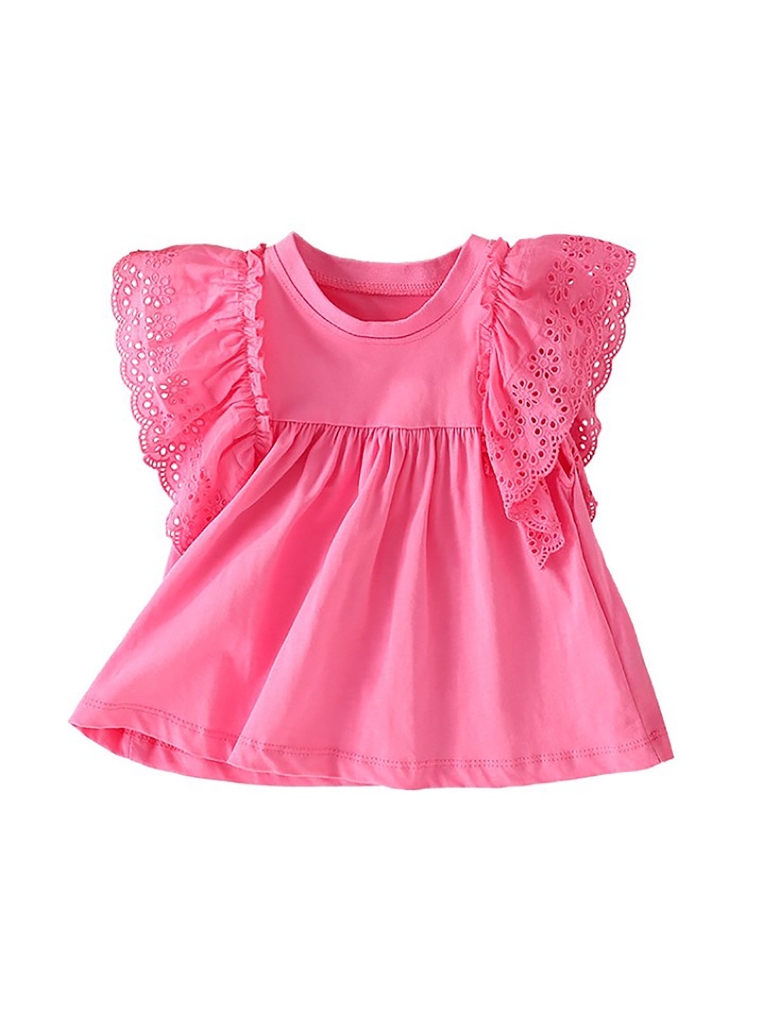 

StyleCast x Revolte Girls Round Neck Sleeveless Cotton T-shirt, Pink