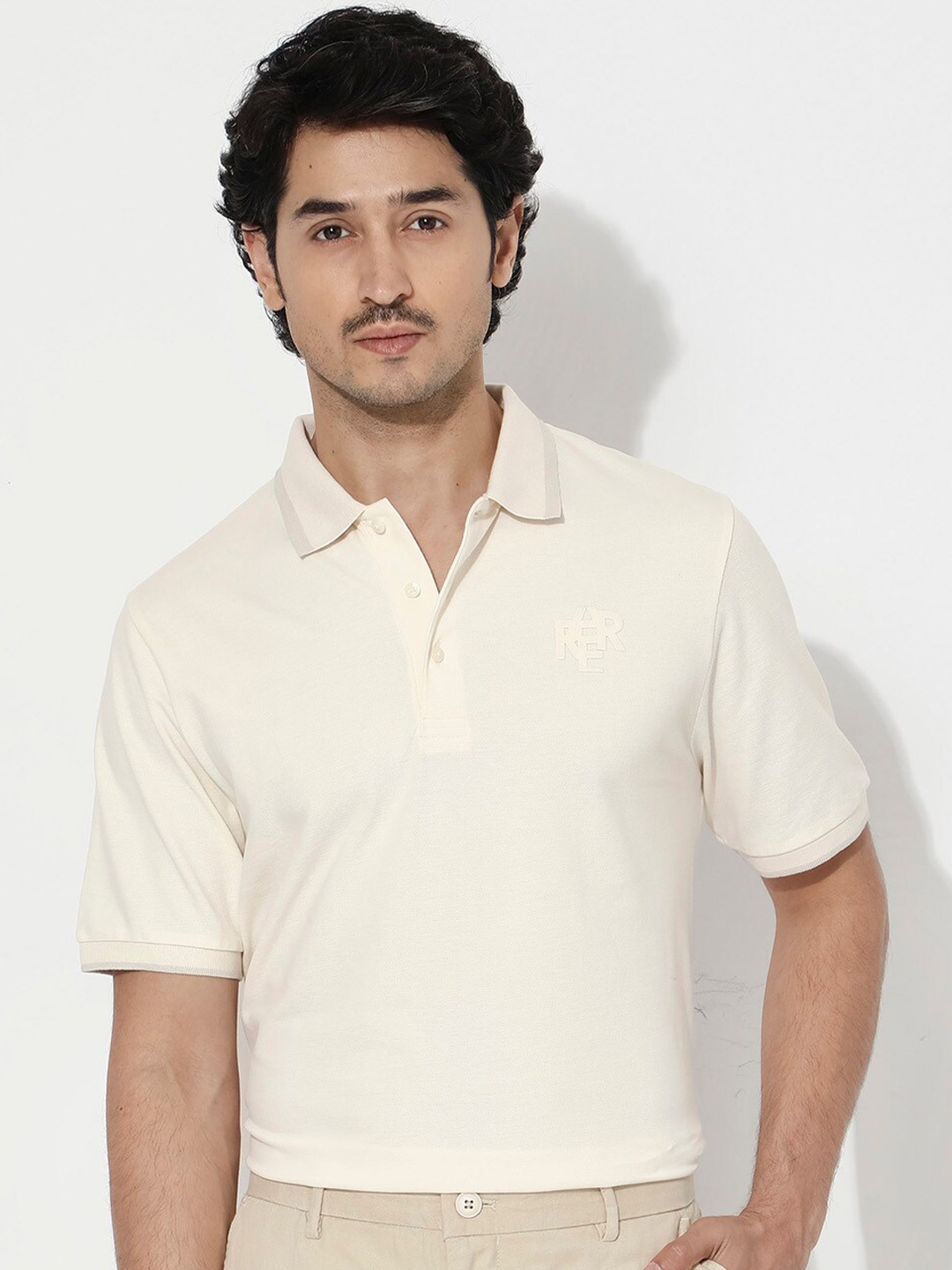 

RARE RABBIT Men Hux Polo Collar Short Sleeves T-Shirt, Yellow