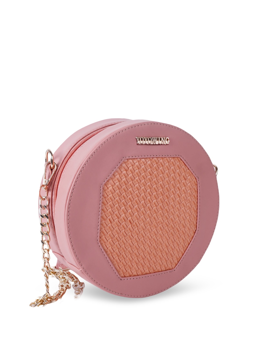 

YOYOWING Textured Structured Sling Bag, Pink