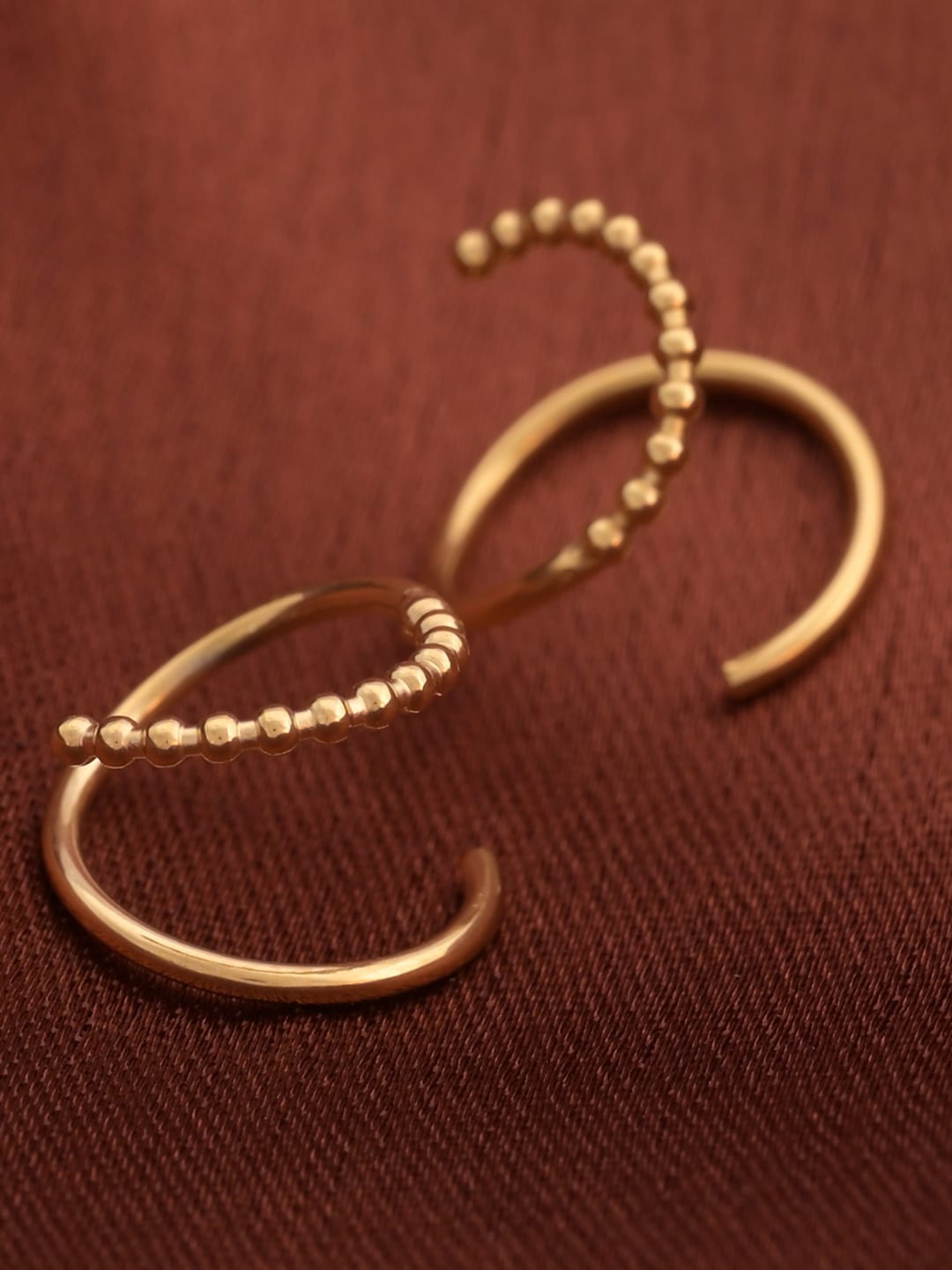 

PALMONAS Contemporary Half Hoop Earrings, Gold