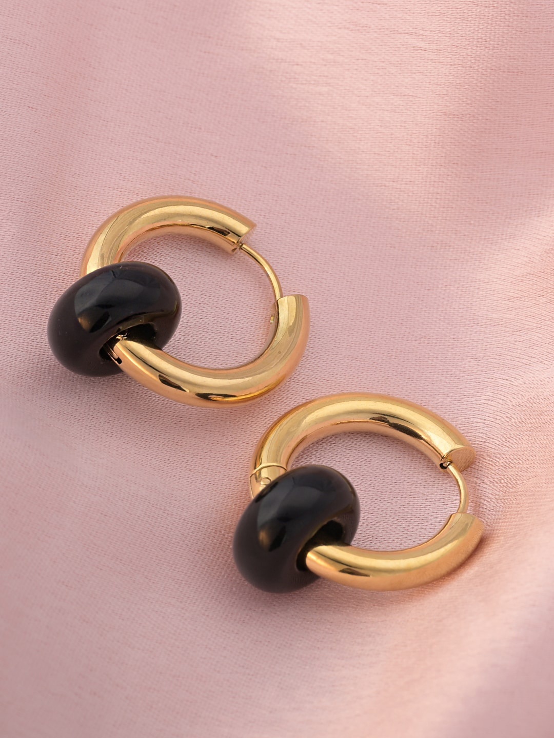 

PALMONAS Contemporary Hoop Earrings, Gold