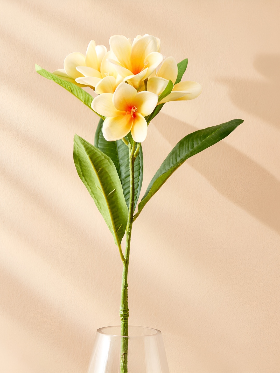 

Home Centre Yellow & Green Artificial Frangipani Flower With Pot