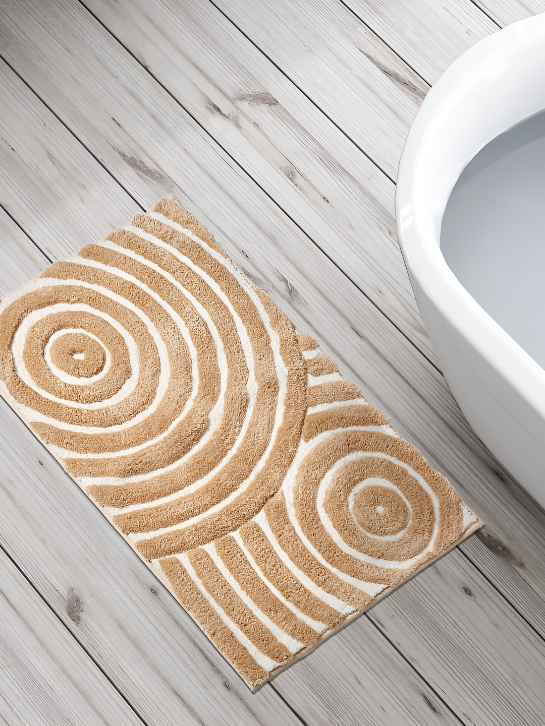 

Home Centre Beige Printed 240 GSM Anti-Skid Bath Rug