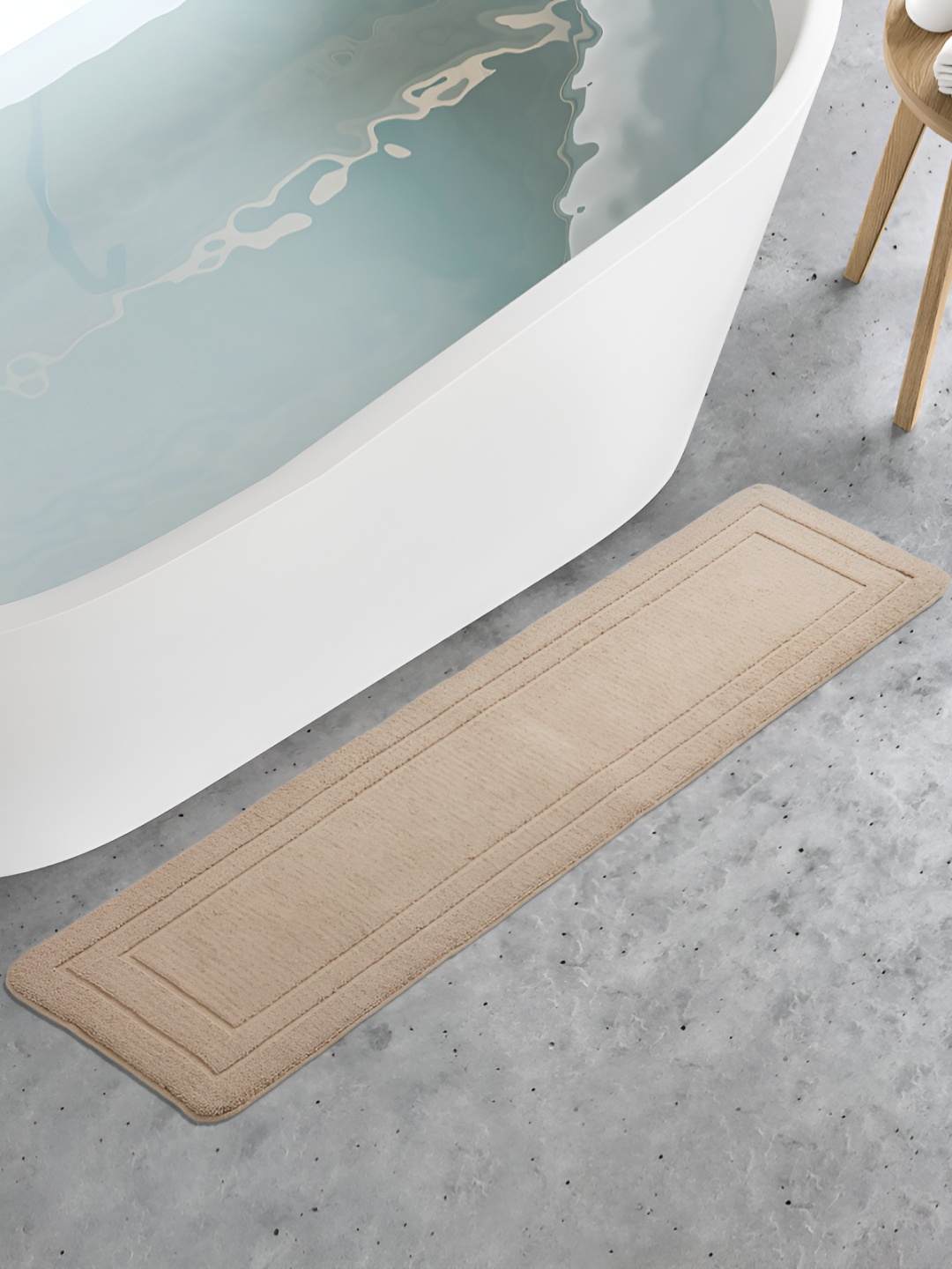 

Home Centre Buttercup Beige Racetrack Bath Runner