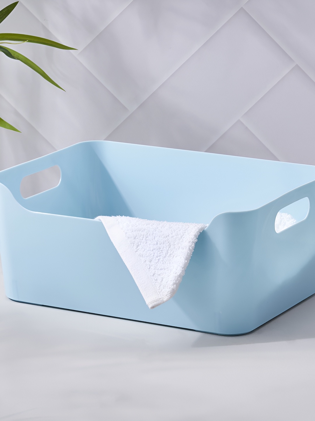 

Home Centre Blue Set of 1 Spinel Dune Polypropylene Storage Basket