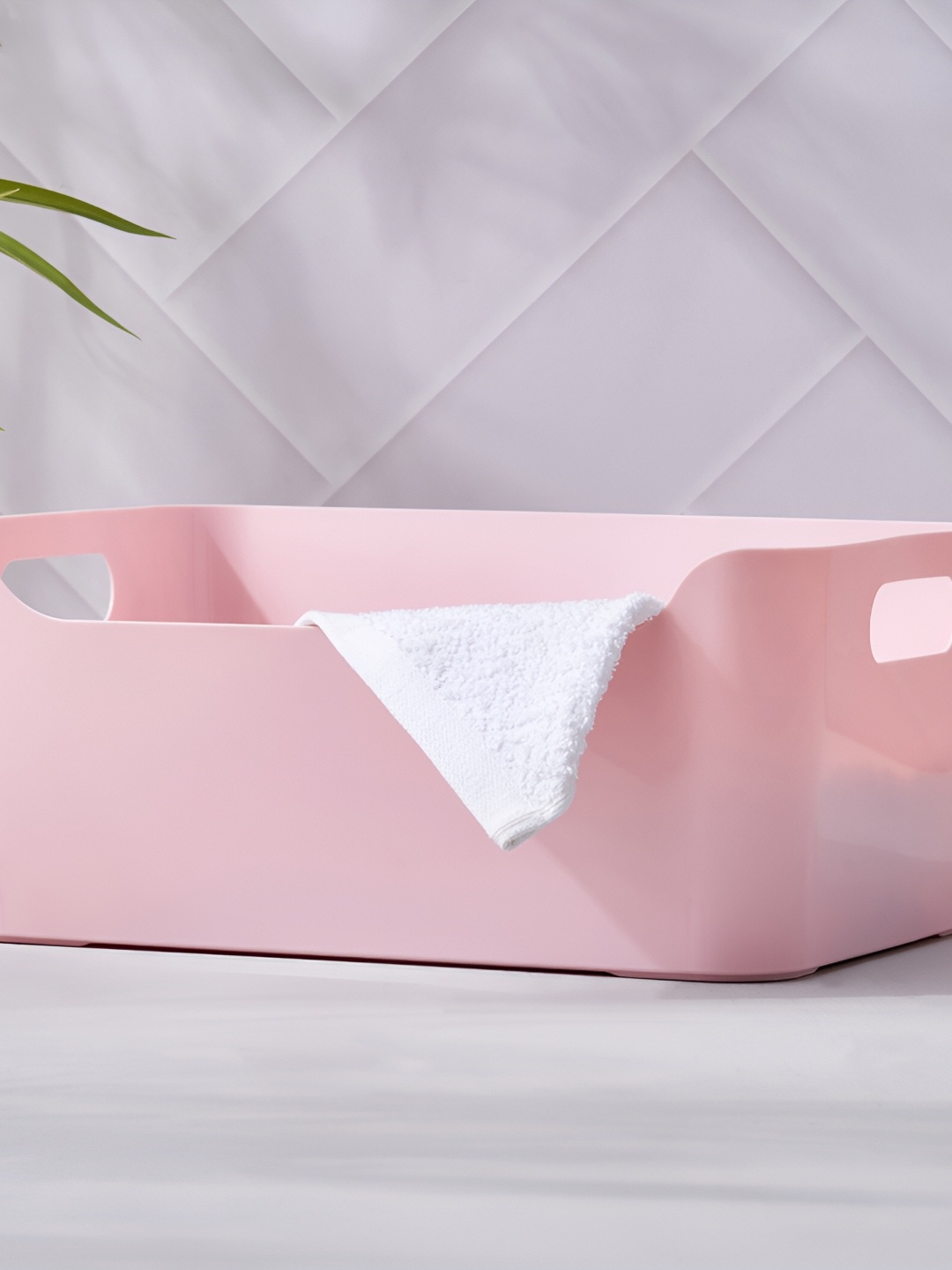 

Home Centre Spinel Dune Polypropylene Storage Basket, Pink