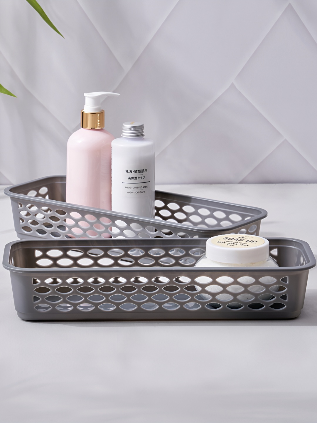 

Home Centre Regan Casilla 2 Pcs Polypropylene Storage Trays, Grey
